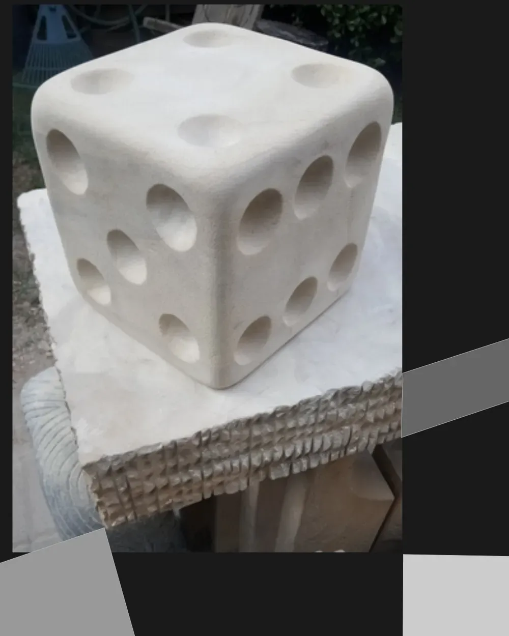 Dice, sandstone